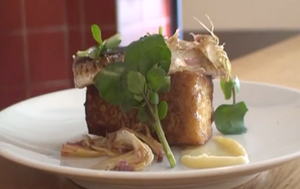 Pain perdu, anchois, sardine et artichaut