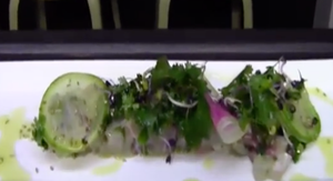 Tartare de daurade, salade d’herbes