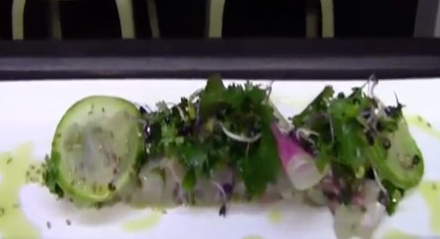 Tartare de daurade, salade d’herbes