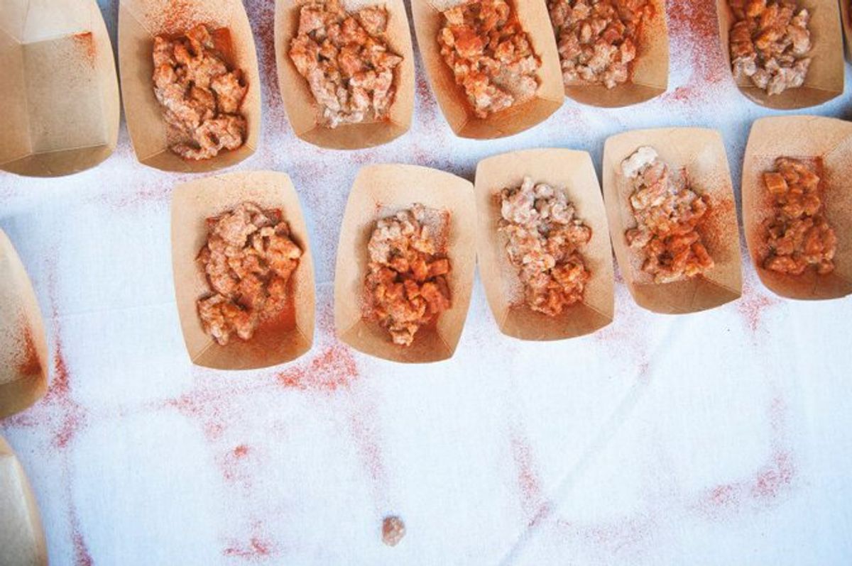 Tartare de porc fumé par Iñaki Aizpitarte