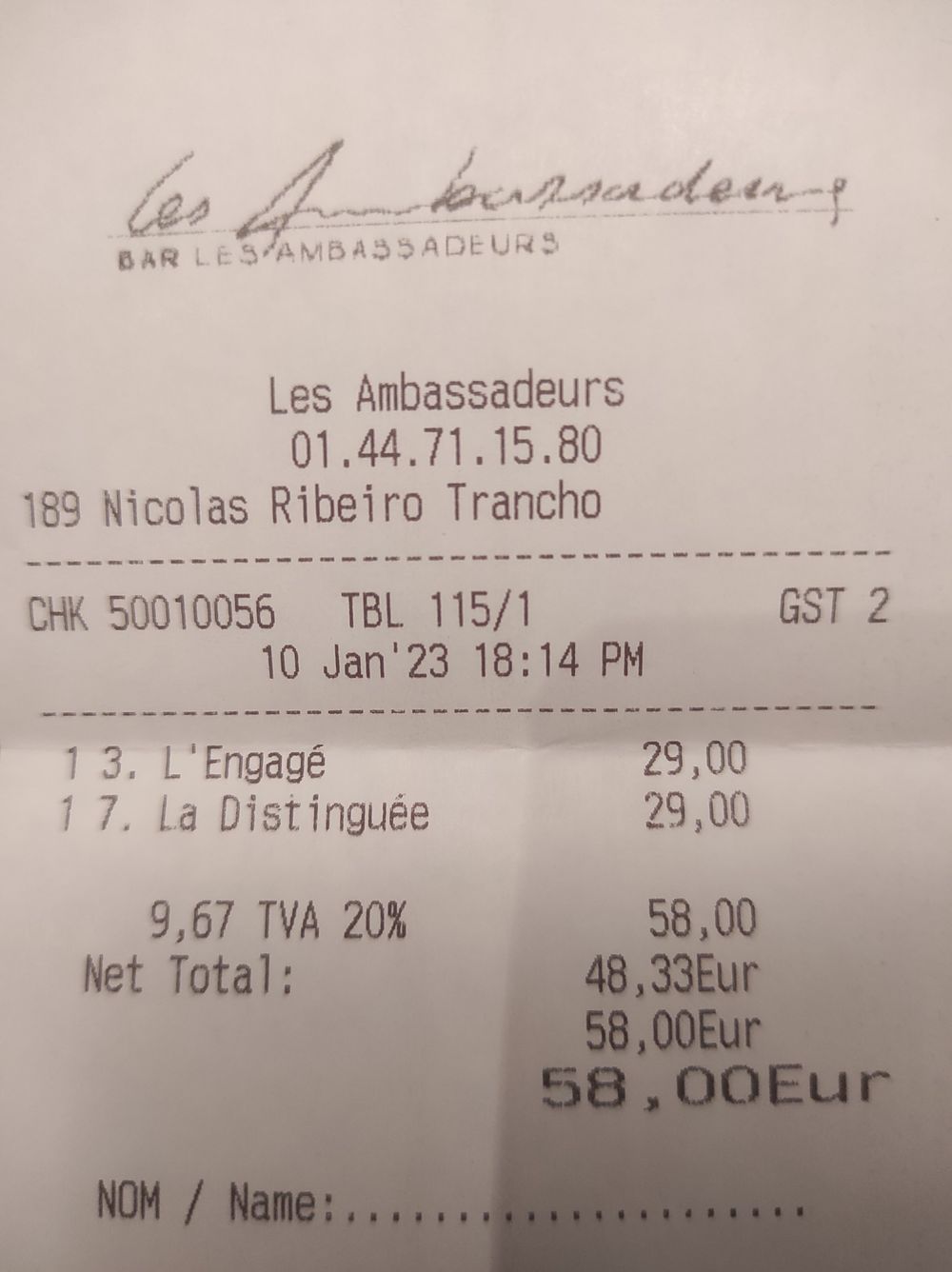 Bars-75008-Les Ambassadeurs