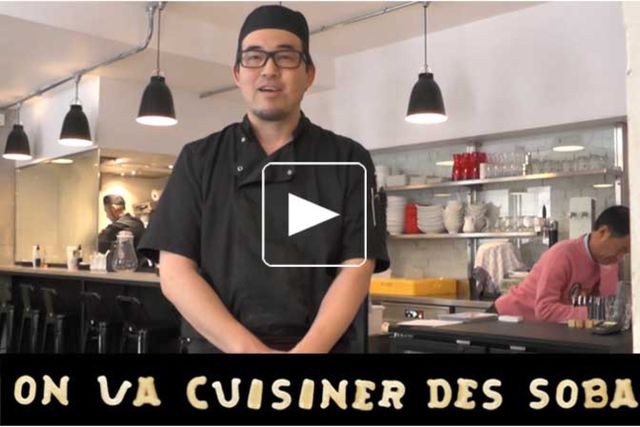 Soba à la cébette émincée