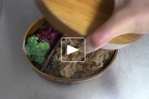 Bento de porc au gingembre et saké
