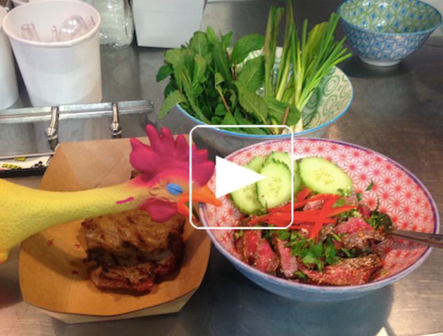 Salade de boeuf grillé épicé