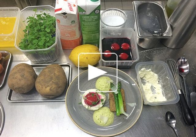 Asperges, jaune d’œuf, ricotta maison