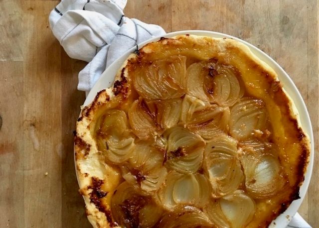 Tatin aux oignons caramélisés