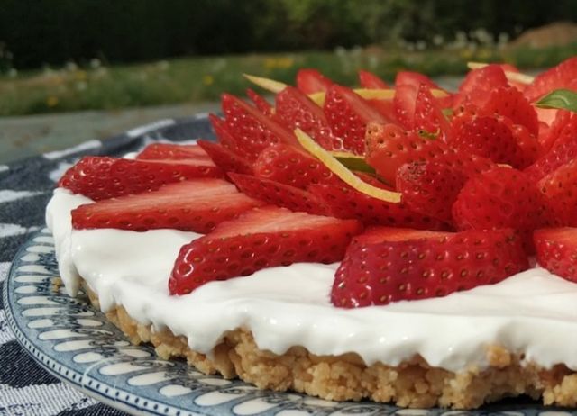 Tarte aux fraises sans cuisson