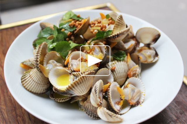 Coques, citron confit, kasha