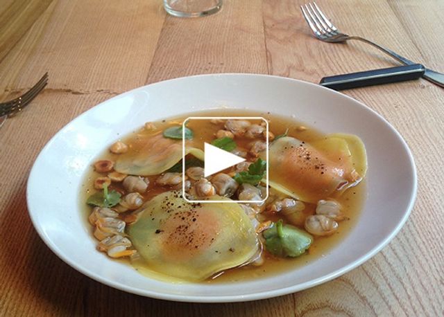 Coques et ravioles de pomme de terre au butternut