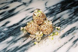 Le boudin pané au sésame et dés de granny