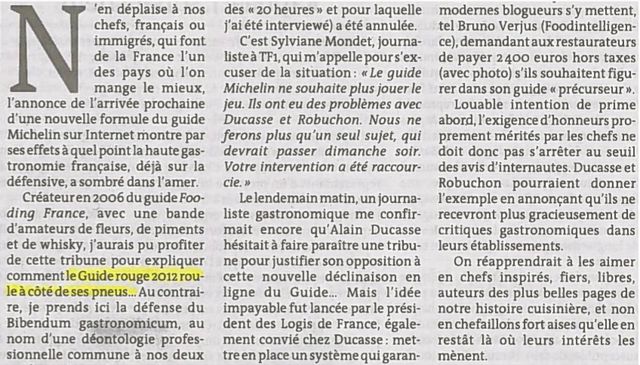 Haute cuisine, le sermon d'hypocrites