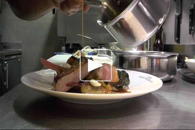 Carré de porc sauce caramel