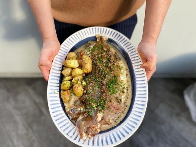 Sole au beurre noisette et poivre vert