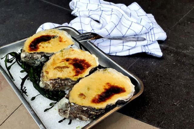 Huîtres gratinées au whisky