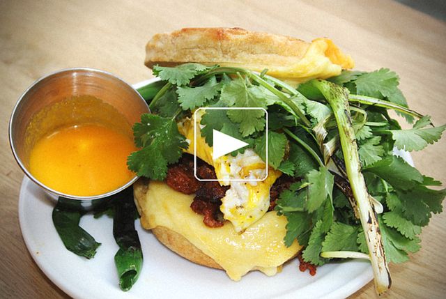 House mexican chorizo sandwich