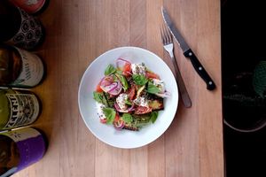 Salade de courgettes brûlées