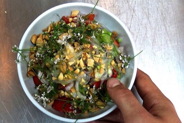 Yam woon sen de crevettes des marais