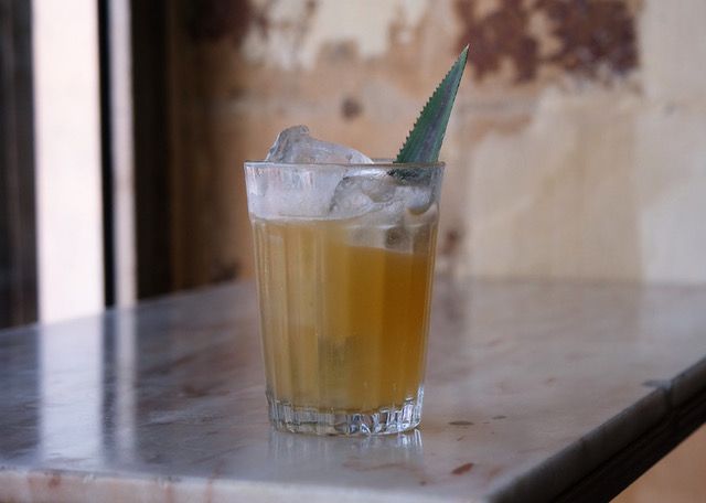 Saison des Sagittaire : shochu, manzanilla, jus d’ananas et citron vert