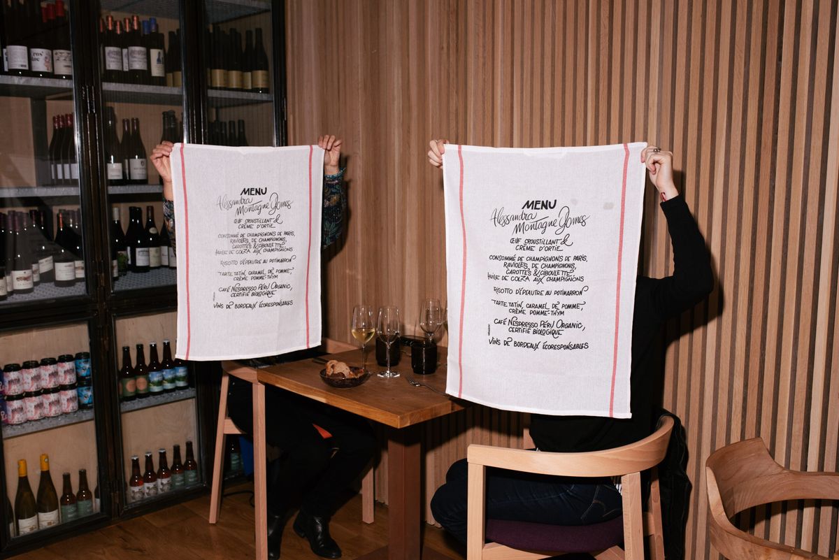 Dîner-performance à Paris par Alessandra Montagne-Gomes chez Nosso.