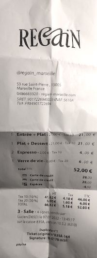 Addition Regain Marseille