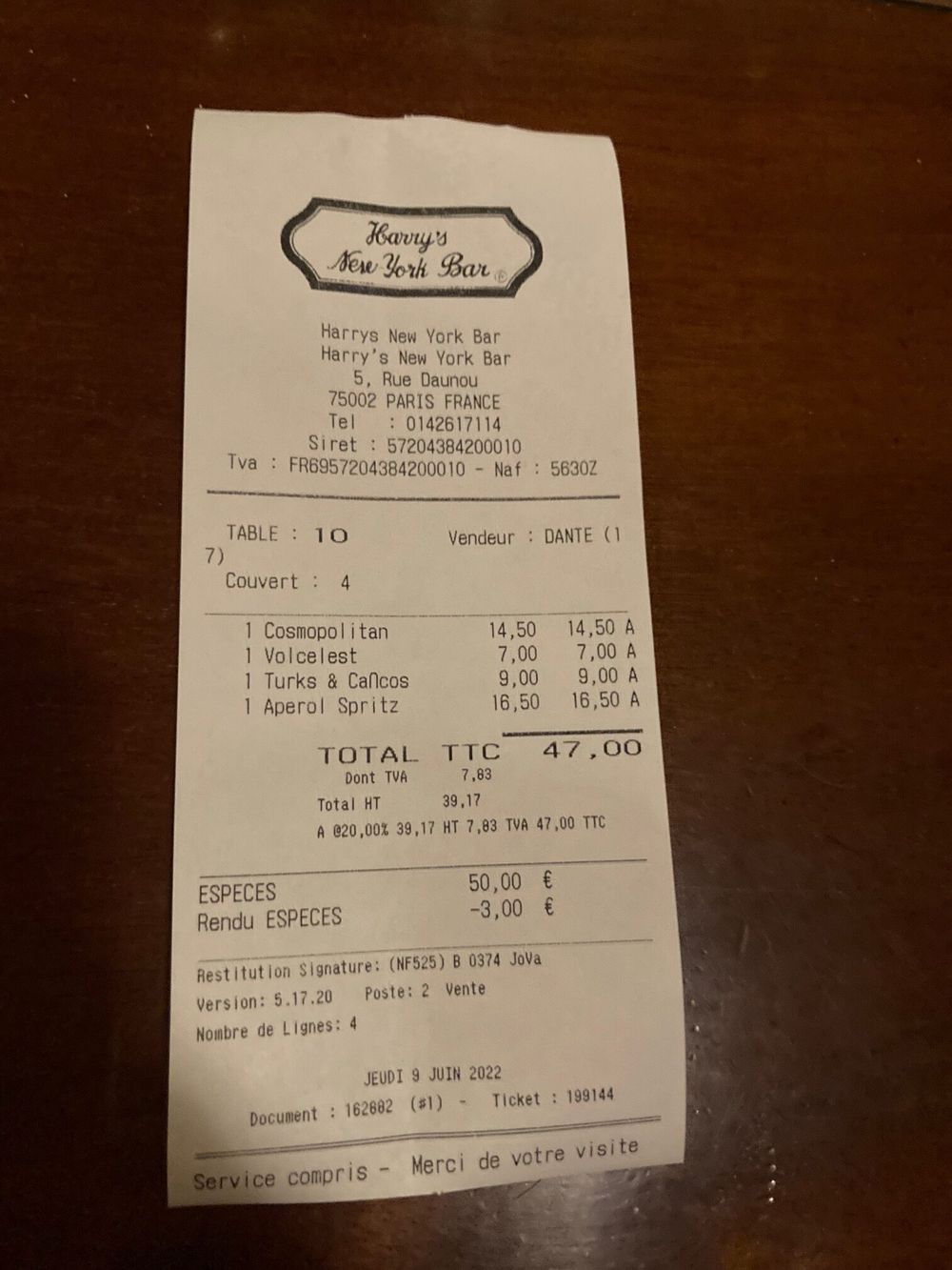 75002-Harry's NY Bar