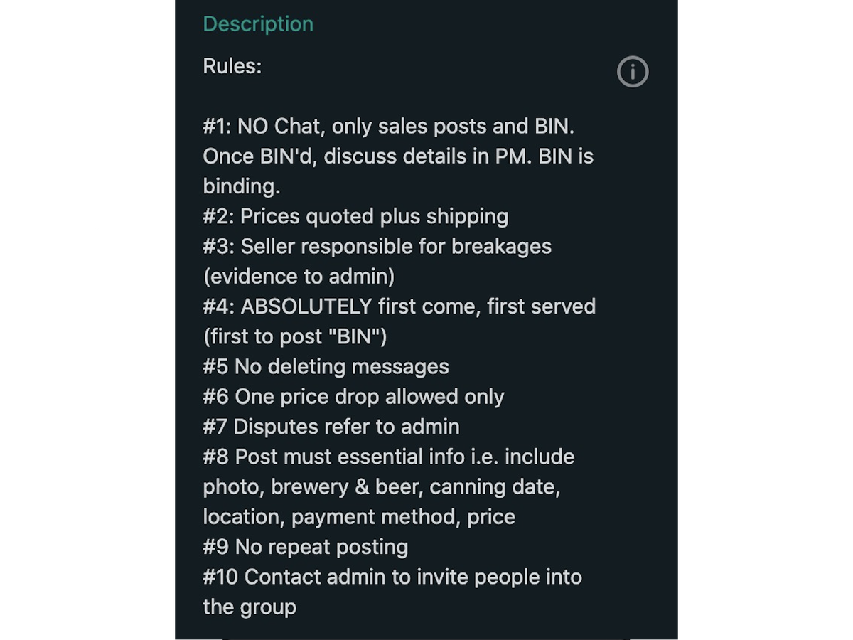   Les dix commandements de la conversation Whatsapp de revente – une orga codifiée et quasi militaire. 