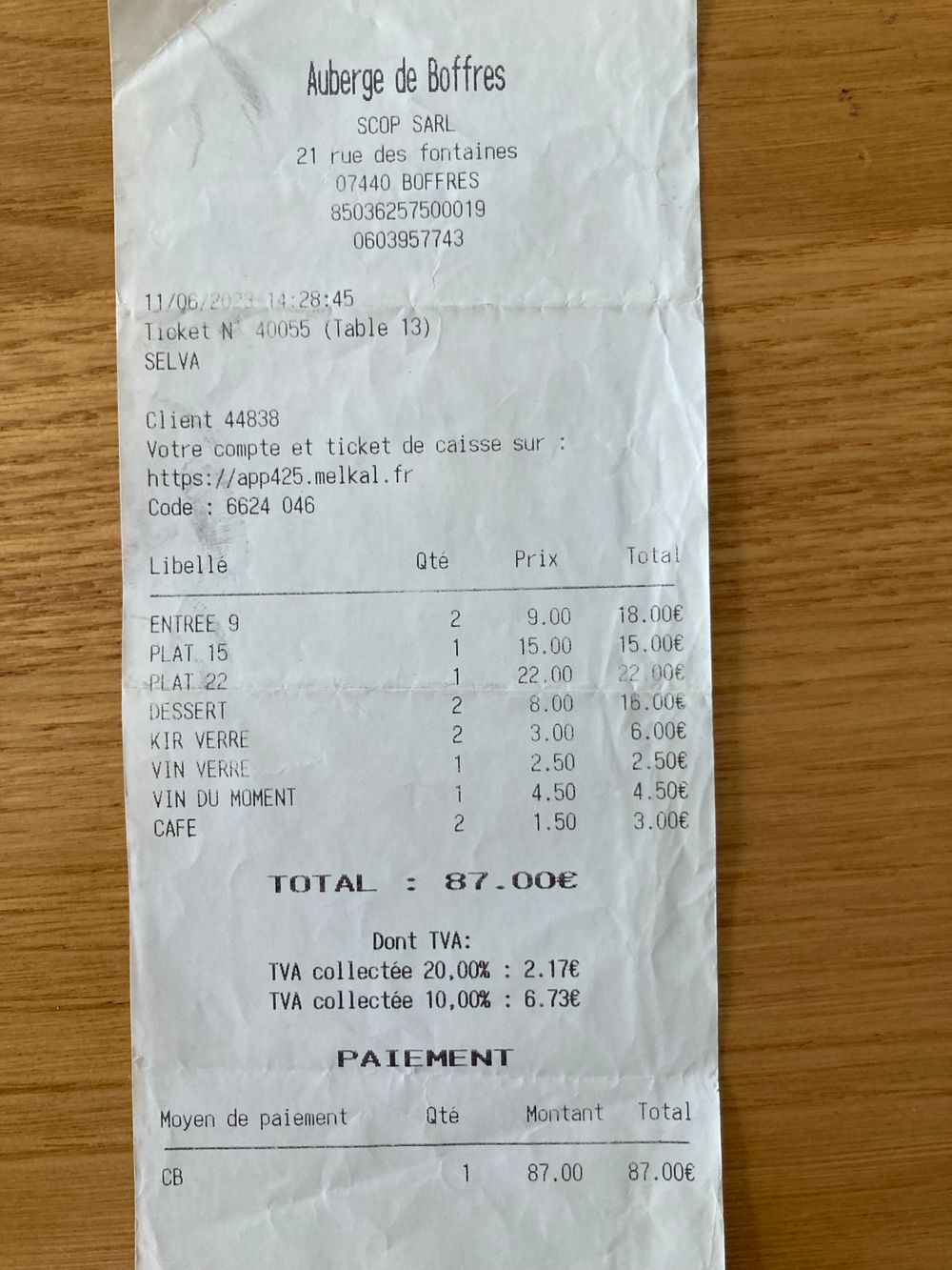 Addition Auberge de Boffres