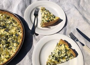 Tarte blettes, brousse et menthe