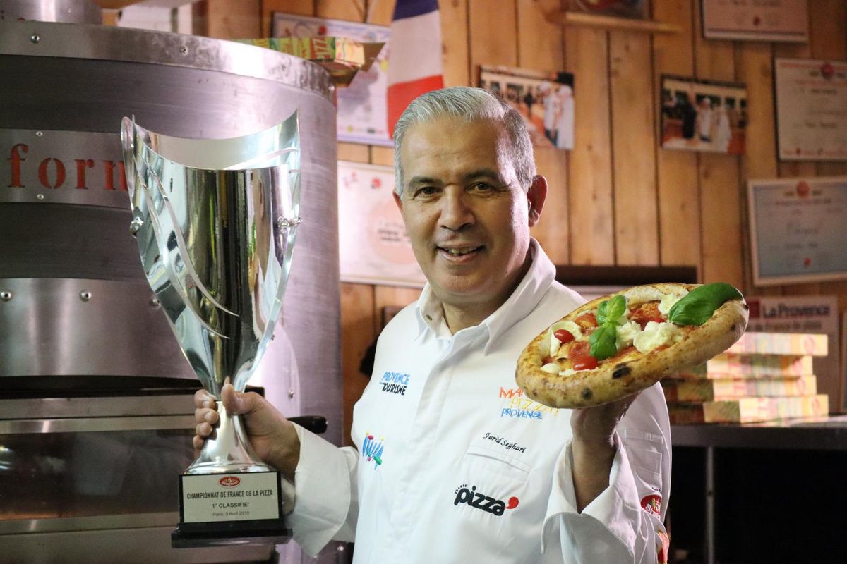 Farid Seghari et sa pizza de compet'.