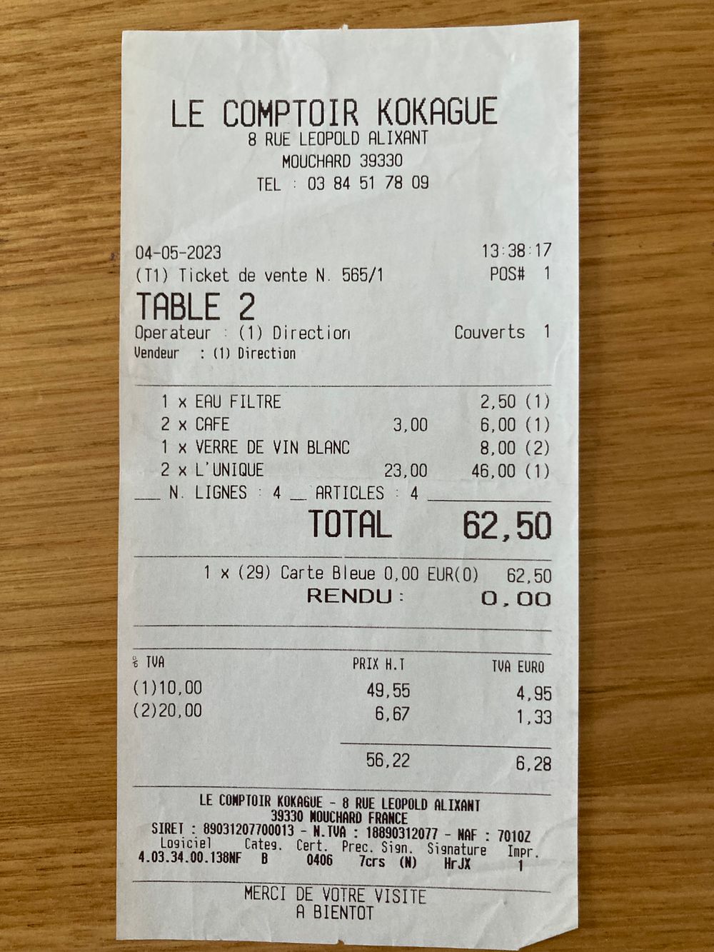 Addition Le Comptoir Kokague