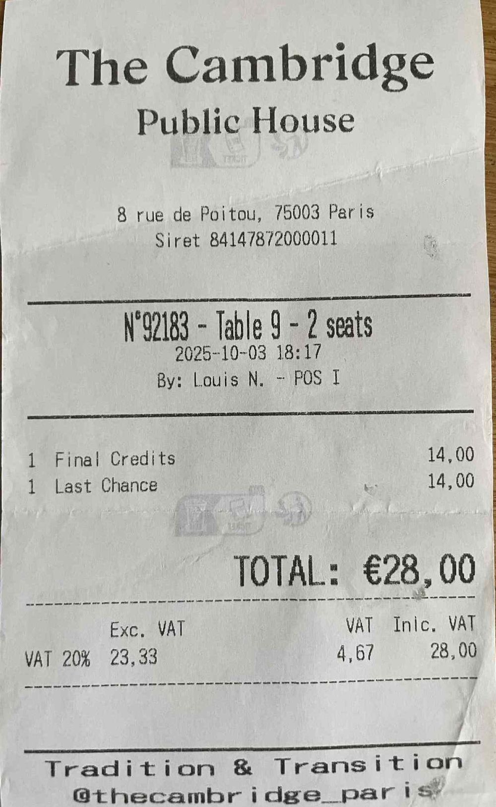 Bar-Paris-The Cambridge Public House