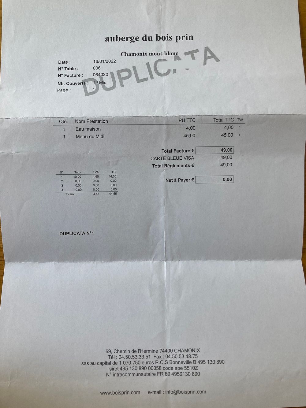 HAUTE-SAVOIE-AUBERGE DU BOIS PRIN