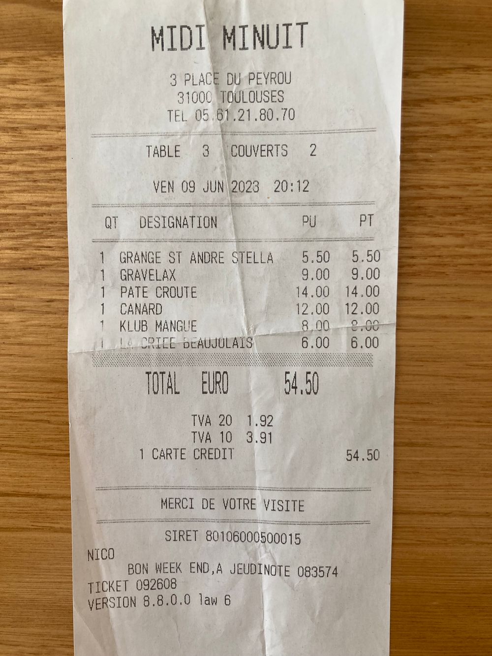 Addition Midi Minuit