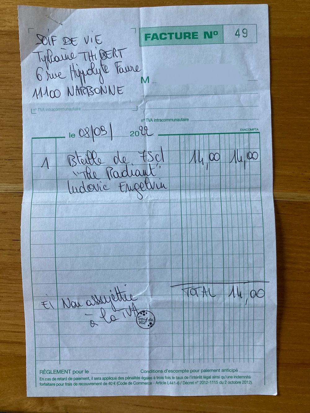 Vin-Aude-Soif de Vie