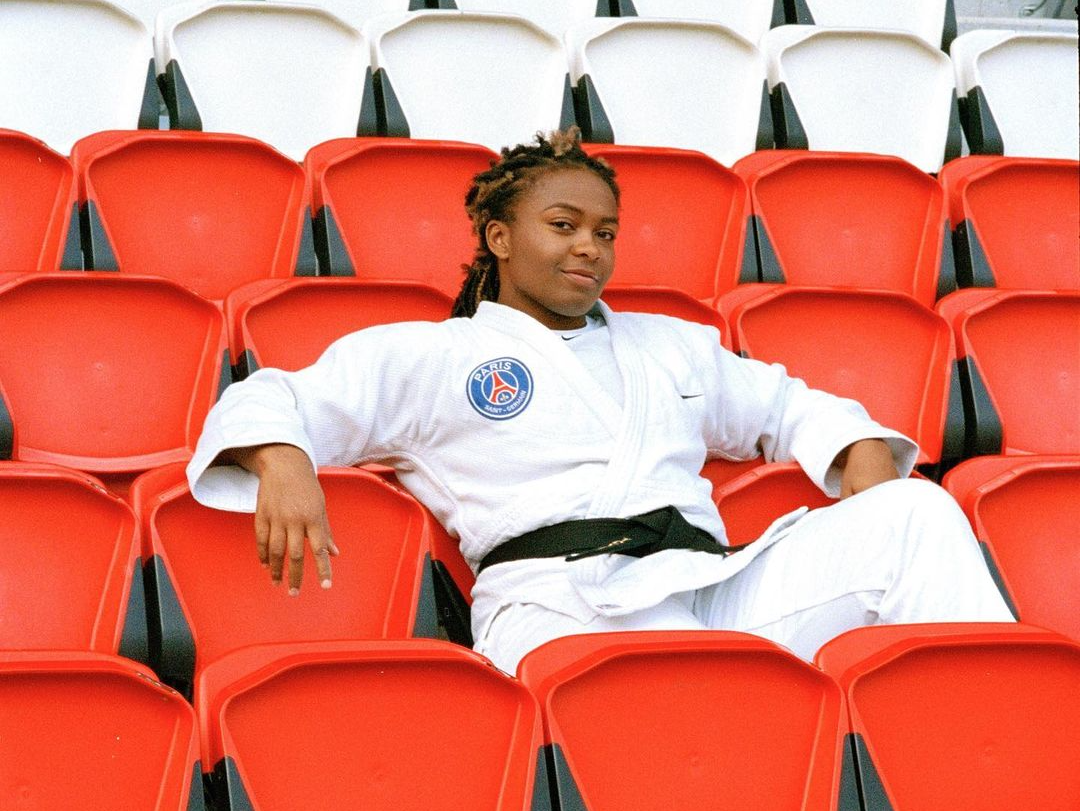 Romane Dicko photographiée par un autre médaillé, Enzo Lefort pour le projet carte blanche PSG