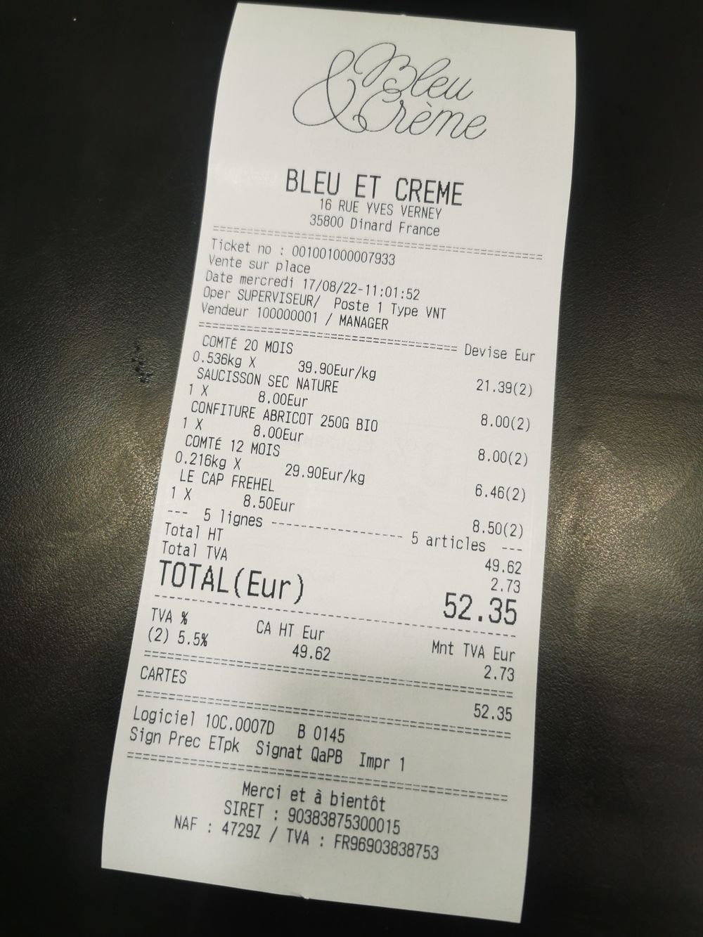 Bleu Crème_addition