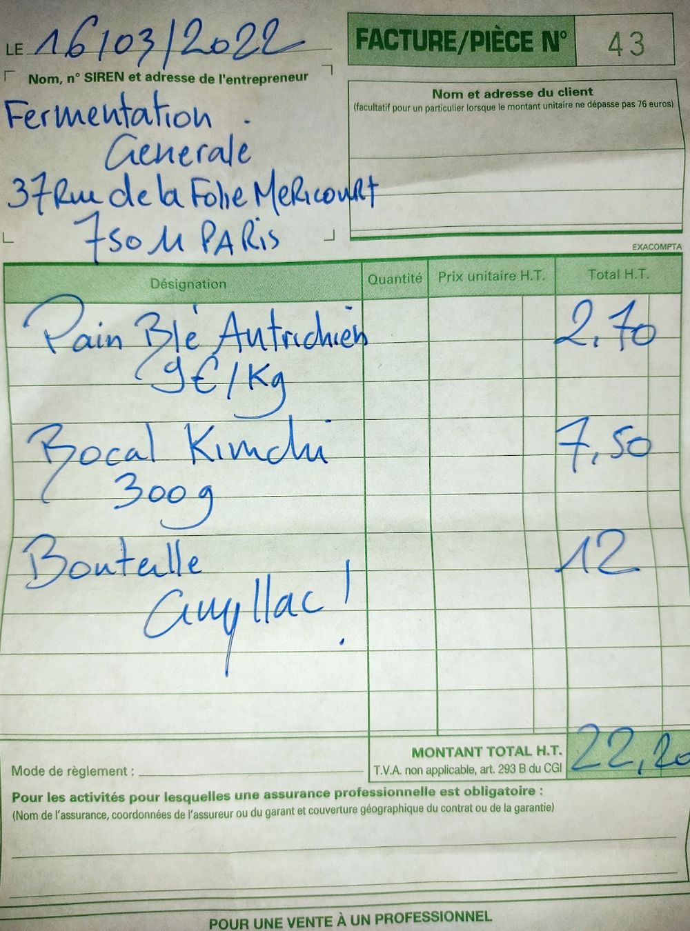 Fermentation Générale