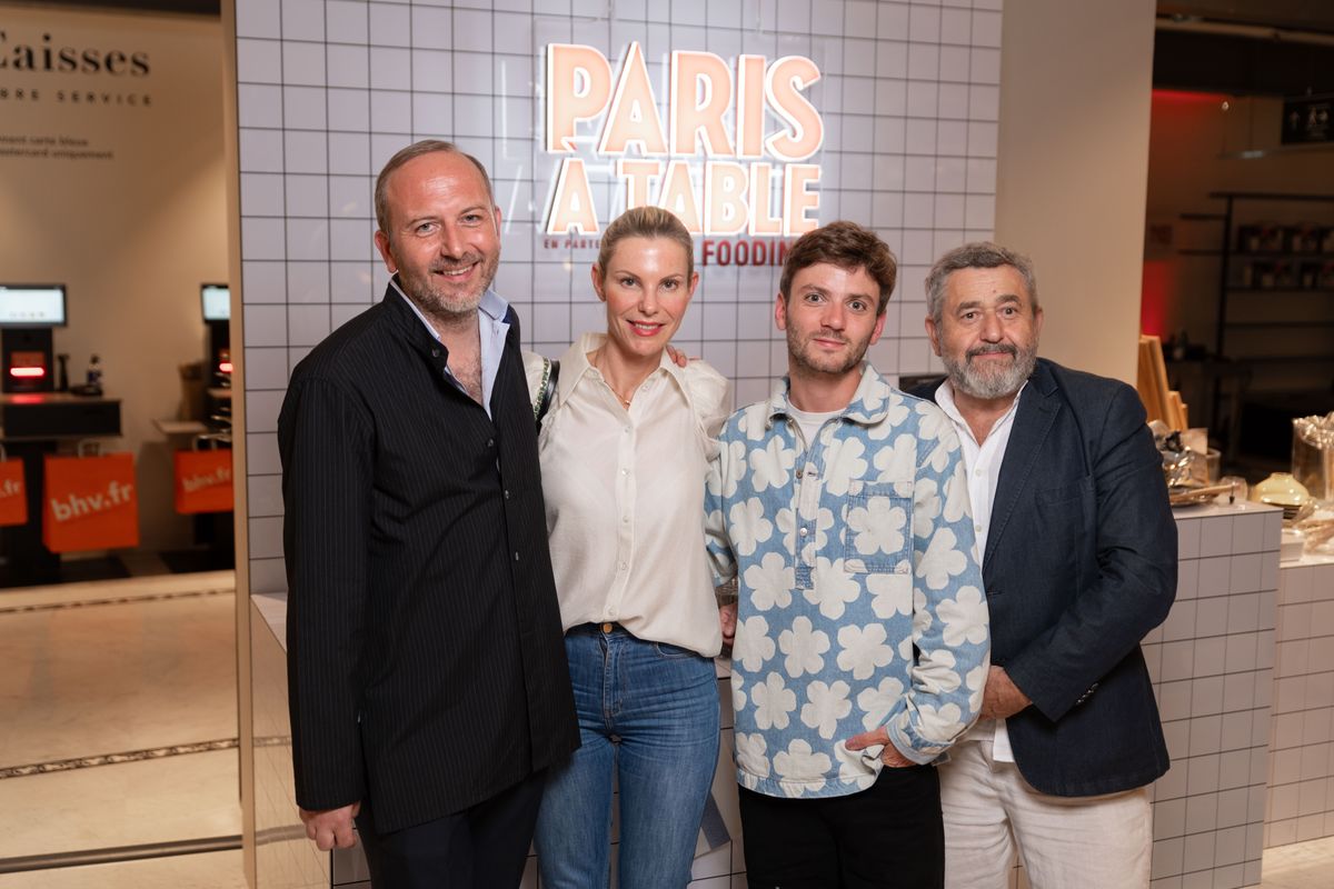 Ici, c’est Paris ! Benoît Le Mauff (BHV), Mélanie Leroy (SAFI), Alexandre Coing (le Fooding) et  Pierre Gendrot (Paris Design Week)