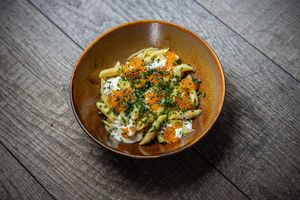 Penne aux œufs de truite