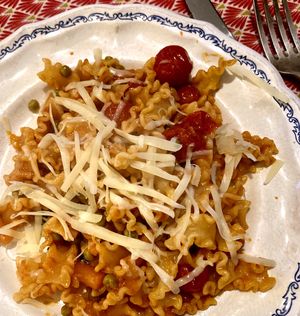 Pâtes au pif de ma fille (Pasta con il nasino di mia figlia, en italien)