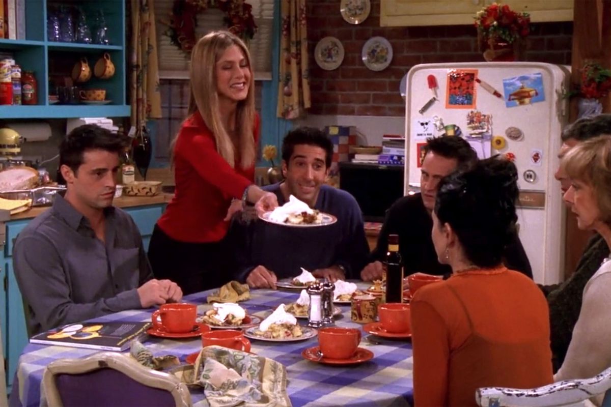 Le dessert de Thanksgiving de Rachel Karen Green (jouée par Jennifer Aniston) dans Friends, « The One Where Ross Gets Highs »
