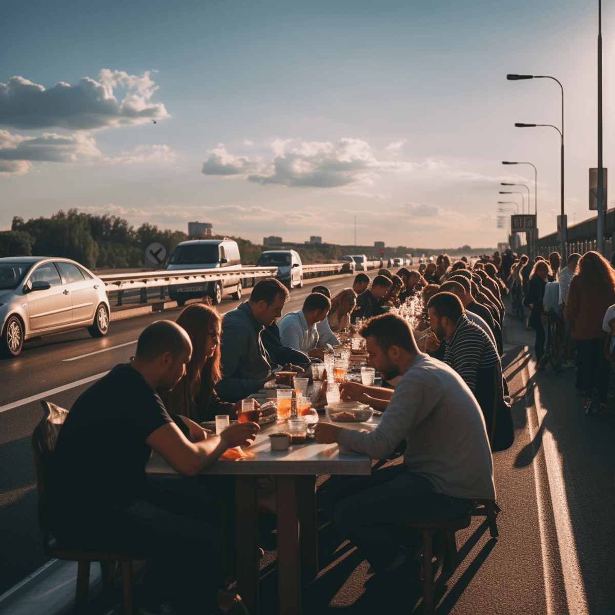 La restauration outre-périphérique, vue par l'outil d'intelligence artificielle Midjourney.