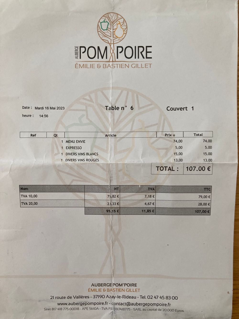 Indre-et-Loire-Auberge Pom'Poire