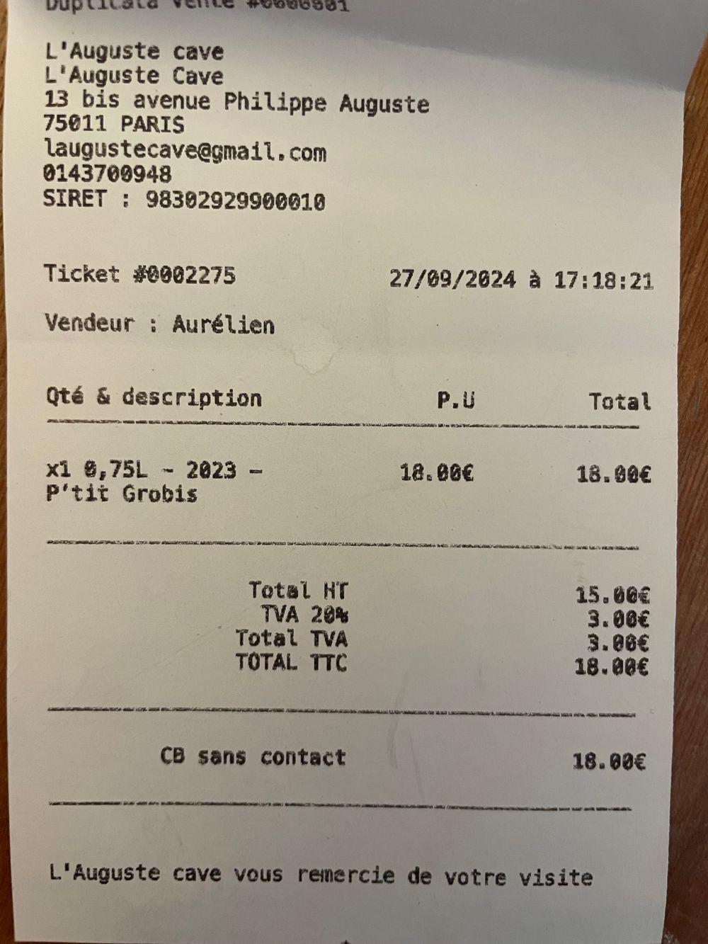 Vin-75011-L'auguste Cave