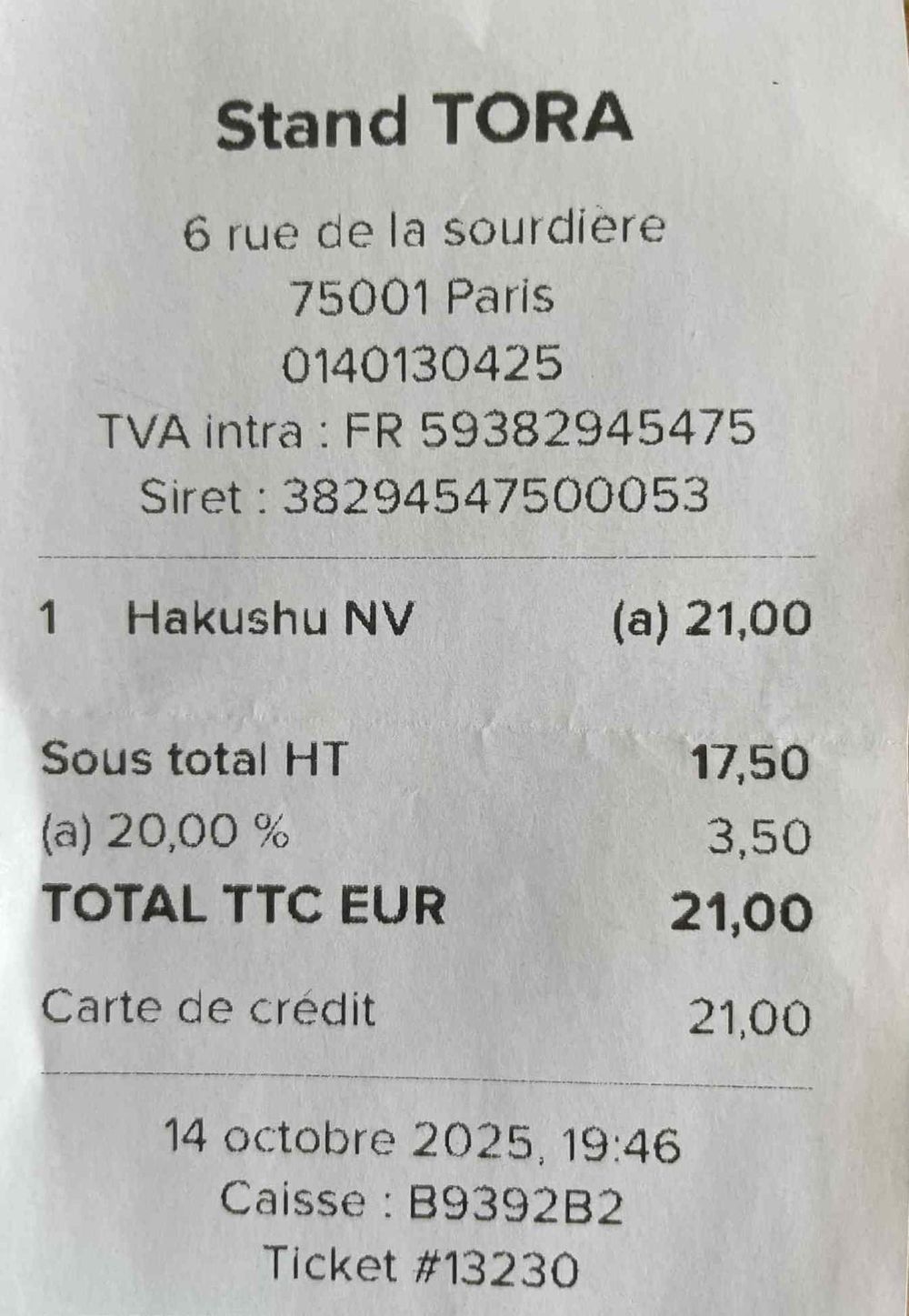 Bar-Paris-Stand Tora