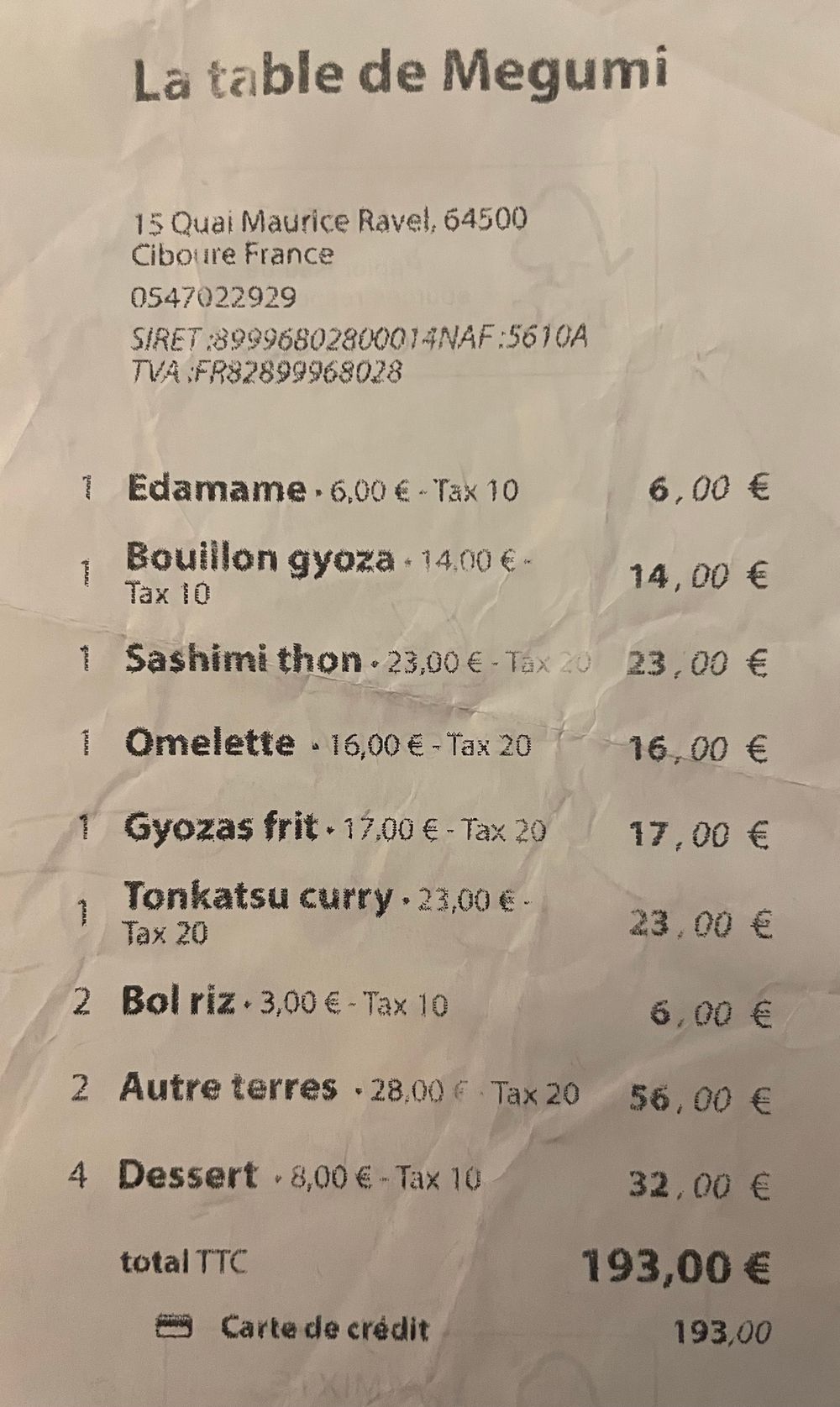 Pyrénées Atlantiques - La Table de Megumi