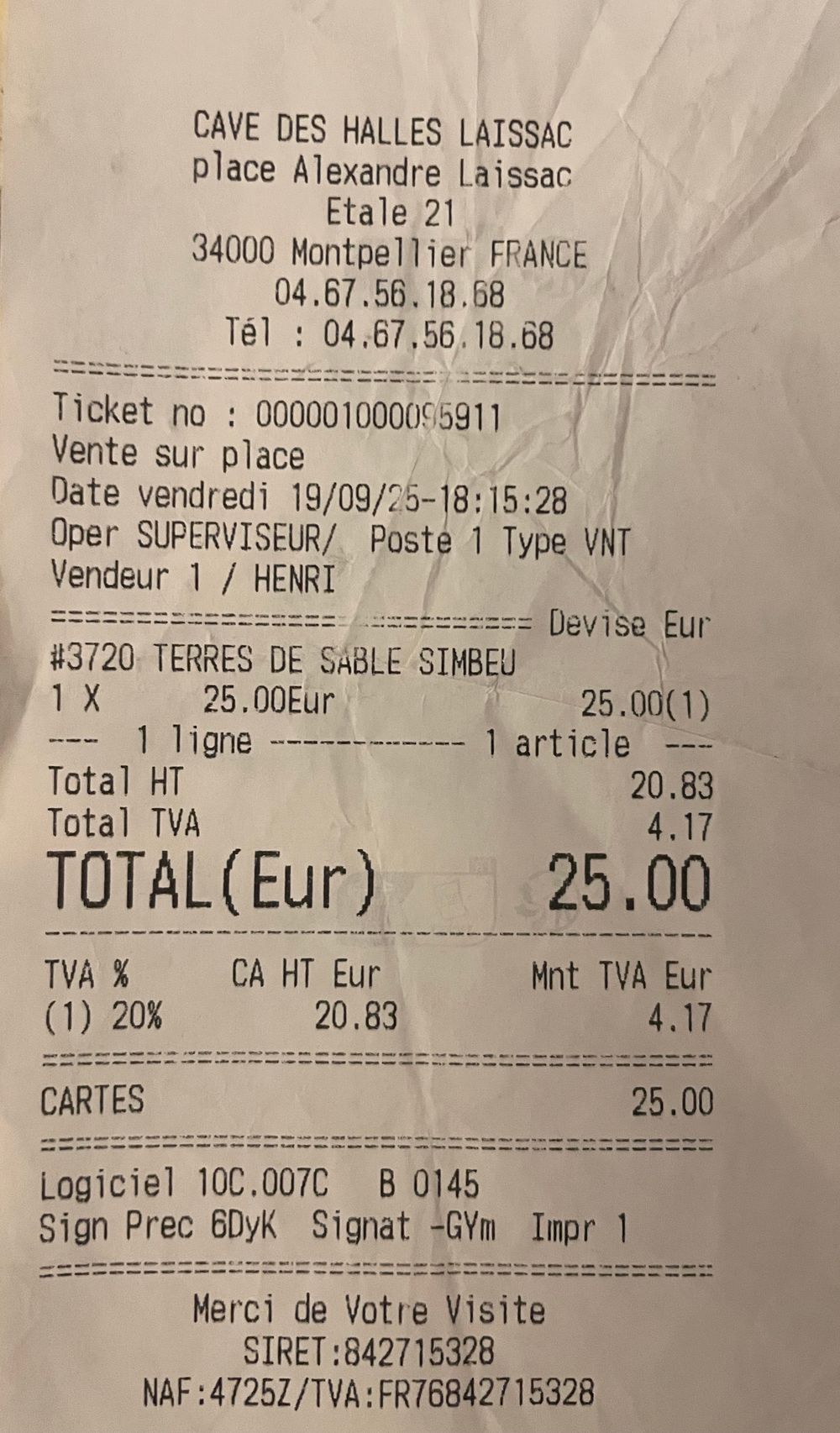 Vin-Hérault-Cave des halles laissac