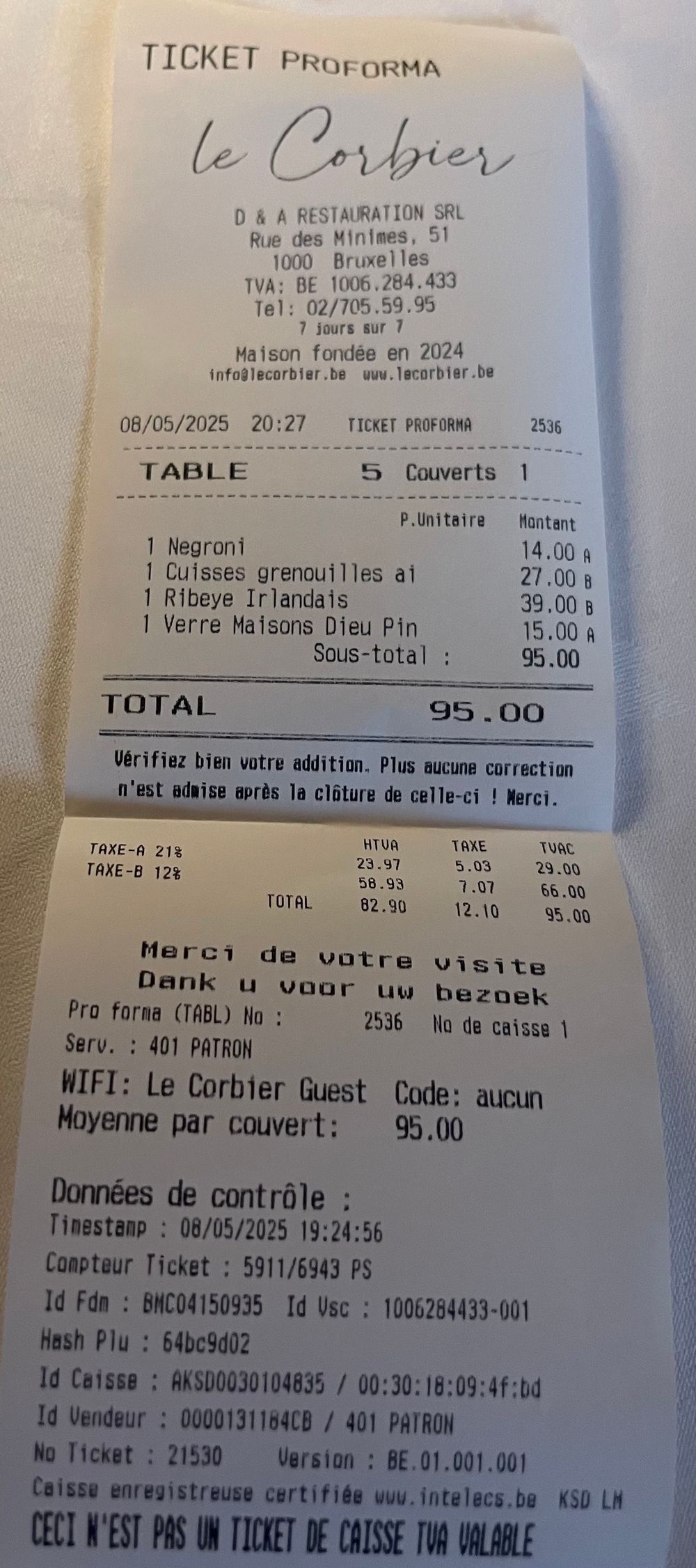 Le Corbier Ticket