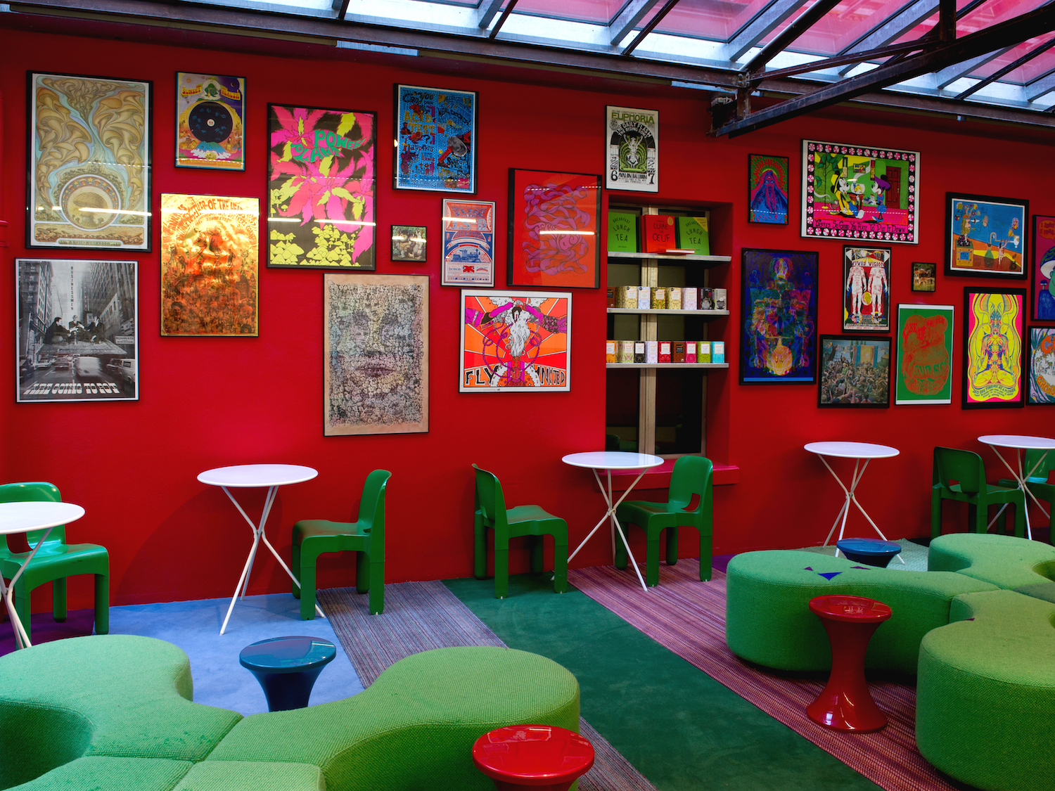 Rose Bakery, La maison rouge, Paris. Exposition Plus jamais seul, Hervé Di Rosa et les arts modestes, 2016.