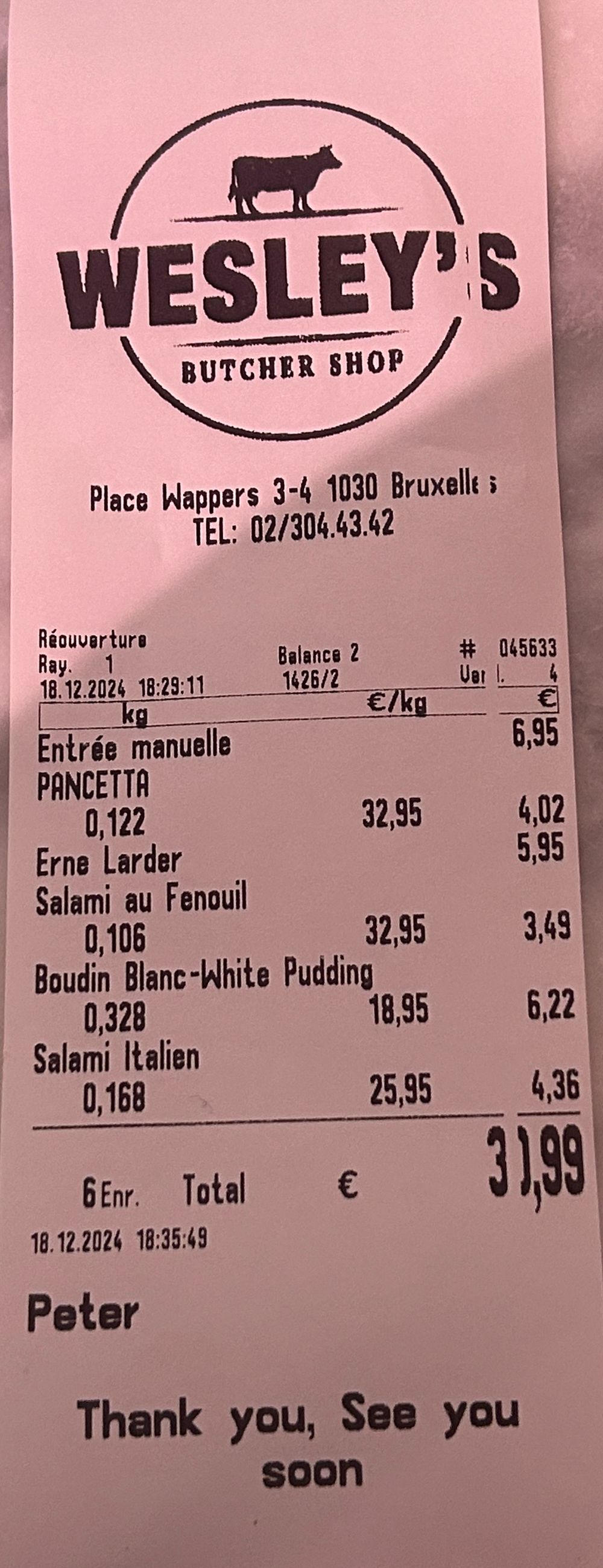 Wesley's Butcher Shop